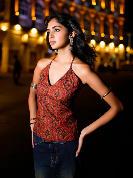 Halter Neck Kurti Top